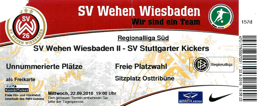 SV Wehen Wiesbaden II vs. Stuttgarter Kickers